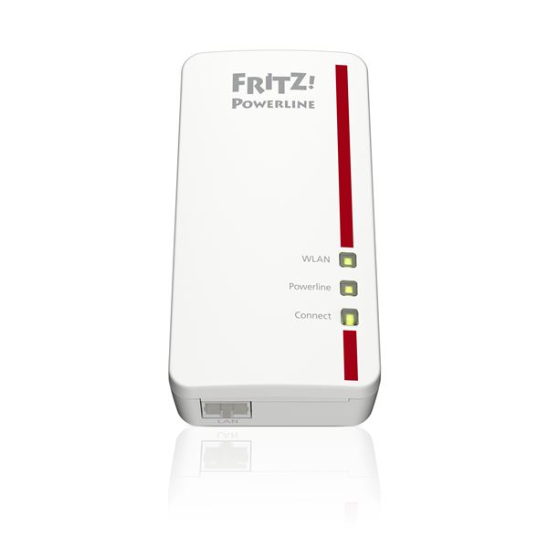 AVM FRITZ!Powerline 1260E - Kit adattatore powerline - GigE, HomePlug AV (HPAV) 2.0, IEEE 1901 - Wi-Fi 5 - Dual Band - collegabile a parete