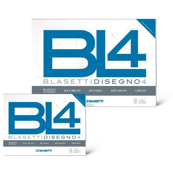 Blasetti One Color Disegno 4 - Album - 330 x 480 mm - 20 fogli - bianco