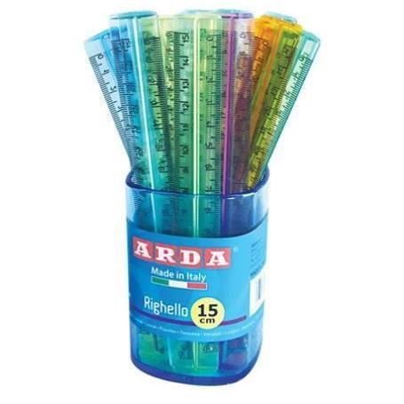 ARDA - Righello - 15 cm - assortiti (pacchetto di 50)