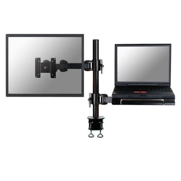 Neomounts FPMA-D960NOTEBOOK - Kit montaggio - video full-motion - per display LCD / notebook - nero - dimensione schermo: 10"-27" - installabile con morsetto, montabile su desk