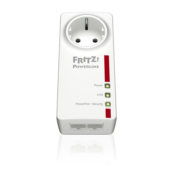 AVM FRITZ!Powerline 1220E - Kit adattatore powerline - GigE, HomePlug AV (HPAV) 2.0, IEEE 1901 - collegabile a parete