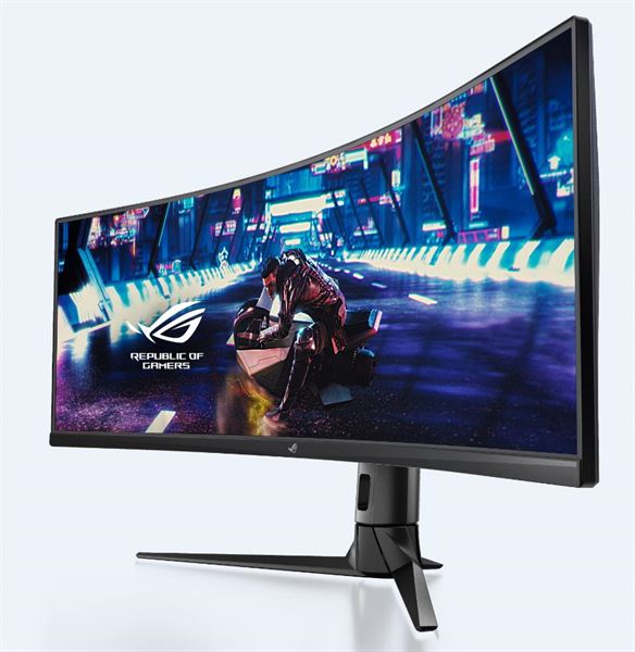 ASUS ROG Strix XG49VQ - Monitor a LED - gaming - curvato - 49" - 3840 x 1080 DFHD - VA - 450 cd/m² - 3000:1 - DisplayHDR 400 - 4 ms - 2xHDMI, DisplayPort - altoparlanti - nero