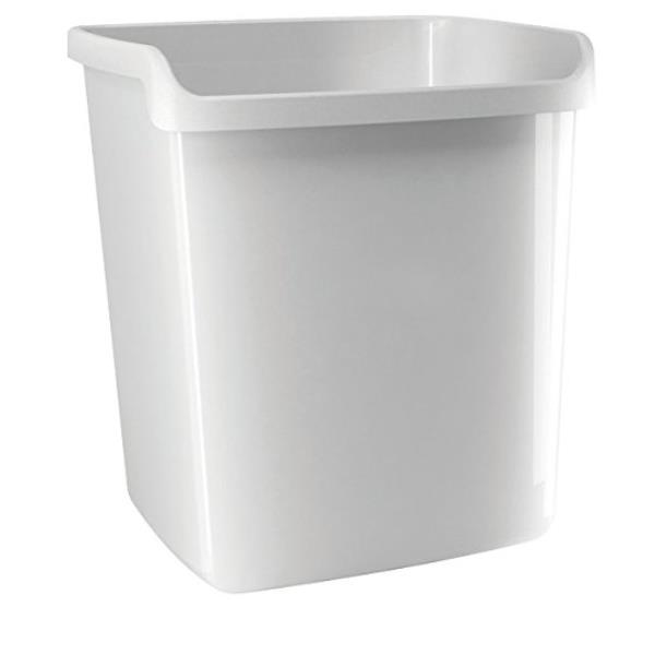 ARDA Mydesk - Bidone rifiuti - rettangolare - 15 L - bianco lucido