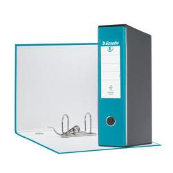 Esselte Eurofile - Cartellina con meccanismo a leva - larghezza dorsale 80 mm - per Folio, 230 x 330 mm - turchese