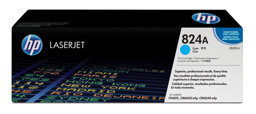 HP 824A - Ciano - originale - LaserJet - cartuccia toner (CB381A) - per Color LaserJet CM6030, CM6040, CP6015
