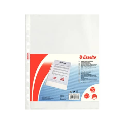 Esselte De Luxe - Busta trasparente - per 220 x 300 mm - trasparente (pacchetto di 25)