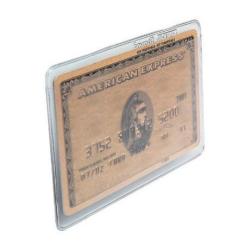 Favorit - Tasca di protezione per biglietti da visita - 2 compartimenti - per 85 x 54 mm - traslucido (pacchetto di 50)