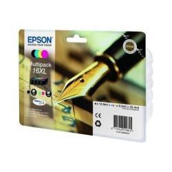 Epson 16XL Multipack - Confezione da 4 - XL - nero, giallo, ciano, magenta - originale - blister - cartuccia d'inchiostro - per WorkForce WF-2010, 2510, 2520, 2530, 2540, 2630, 2650, 2660, 2750, 2760