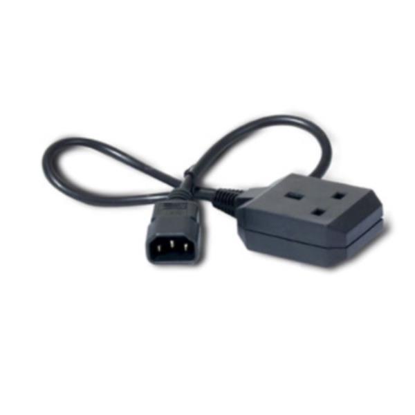 APC - Cavo di alimentazione - IEC 60320 C14 a BS 1363 (F) - 10 A - 61 cm - nero - per P/N: SCL500RMI1UC, SCL500RMI1UNC, SMTL750RMI2UC, SRT1500RMXLI, SRT1500XLI, SRT2200XLI-KR