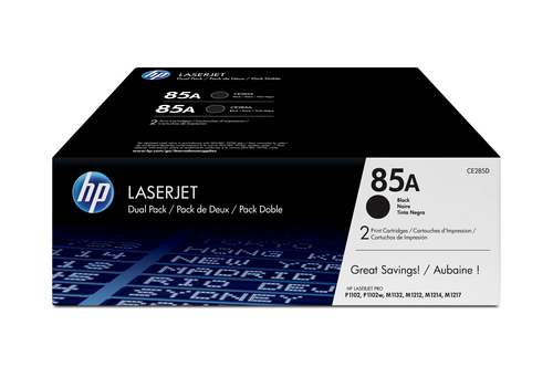 HP 85A - Confezione da 2 - nero - originale - LaserJet - cartuccia toner (CE285AD) - per LaserJet Pro M1132, M1136, M1212, M1217, P1102, P1104, P1106, P1107, P1108, P1109