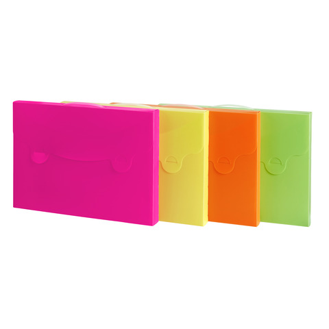 Favorit NEON - Cartelletta portadocumenti - larghezza dorsale 50 mm - per 330 x 480 mm - disponibile in colori assortiti (pacchetto di 4)