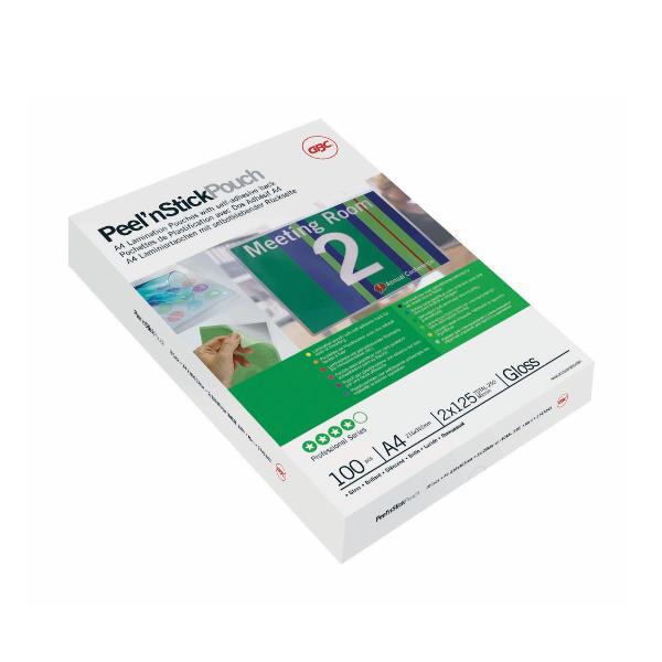 GBC Peel'n Stick - 75 micron - confezione da 25 - brillante - 303 x 426 mm rivestimento di plastificazione - per Fusion 1000L A3, 1100L A3, 3000L A3, 3100L A3, 5000L A3, 5100L A3; Inspire A3