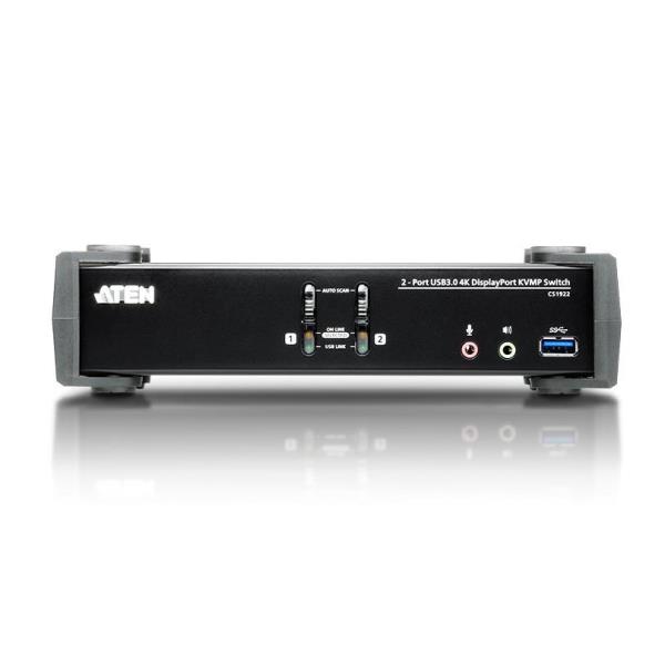 ATEN CS1922 KVMP Switch - Switch KVM / audio / USB - 2 x KVM / audio / USB - 1 utente locale - desktop
