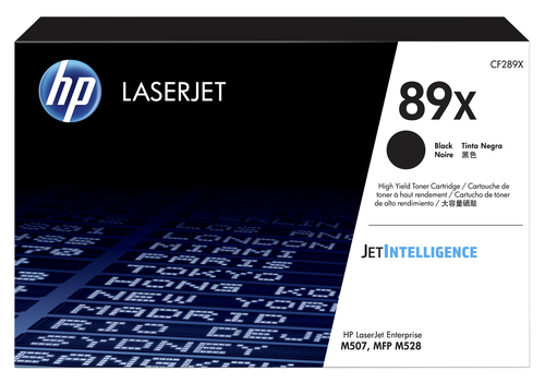 HP 89X - Alta capienza - nero - originale - LaserJet - cartuccia toner (CF289X) - per LaserJet Enterprise M507, MFP M528; LaserJet Enterprise Flow MFP M528
