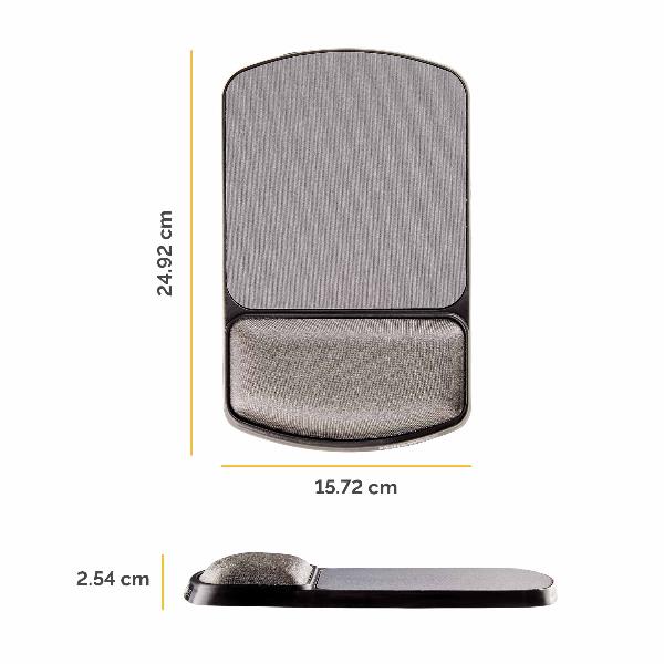 Fellowes Premium Gel Graphite - Tappetino per mouse con poggiapolso - grafite