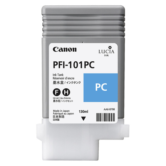 Canon LUCIA PFI-101 PC - 130 ml - ciano per foto - originale - serbatoio inchiostro - per imagePROGRAF iPF5000, iPF5100, iPF6000S, iPF6100, iPF6200