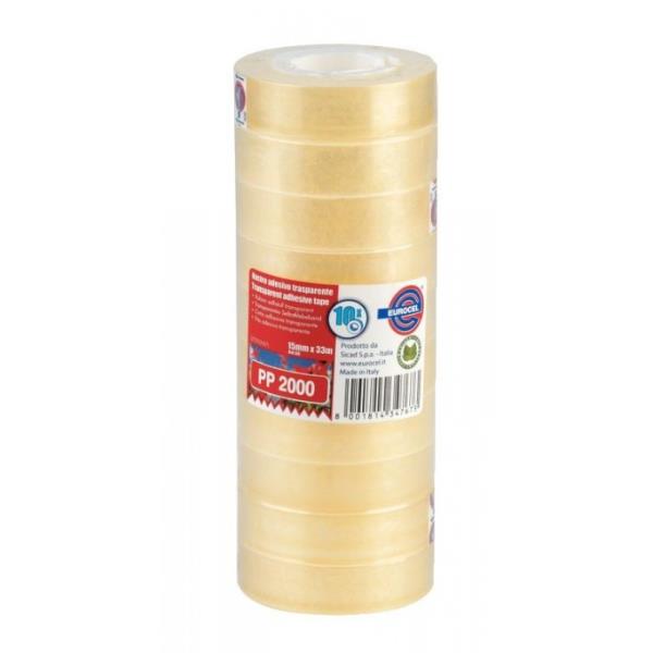 Eurocel PP 2000 - Nastro da imballaggio - 15 mm x 33 m - polipropilene orientato biassialmente - trasparente, miele