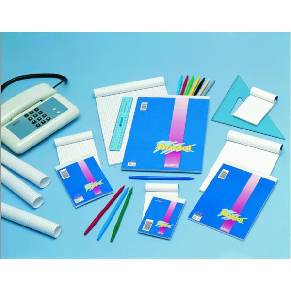 Blasetti Bristol - Blocchetto - rilegatura a nastro - A5 - 60 fogli / 120 pagine - bianco - quadretti