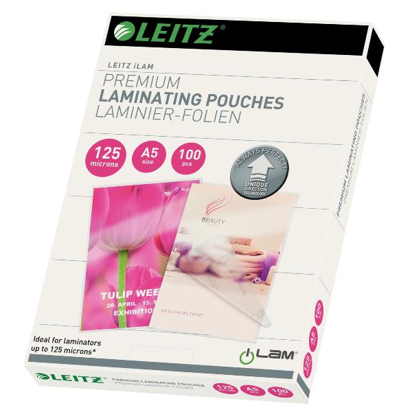 Leitz - Brillante, cristallino - A5 (148 x 210 mm) rivestimento di plastificazione