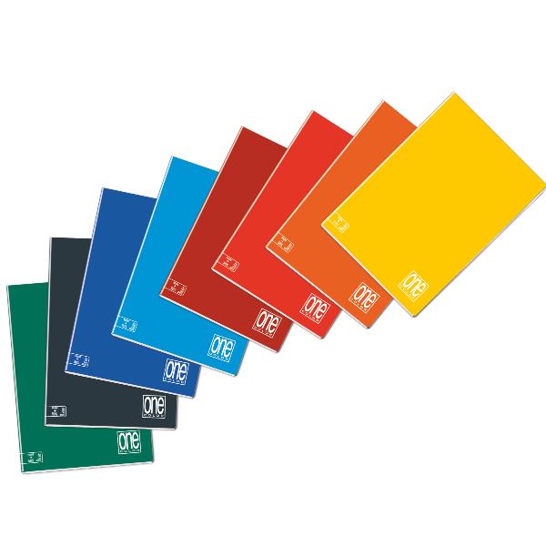 Blasetti One Color - Taccuino - A4 - 30 fogli / 60 pagine - quadretti - disponibile in colori assortiti