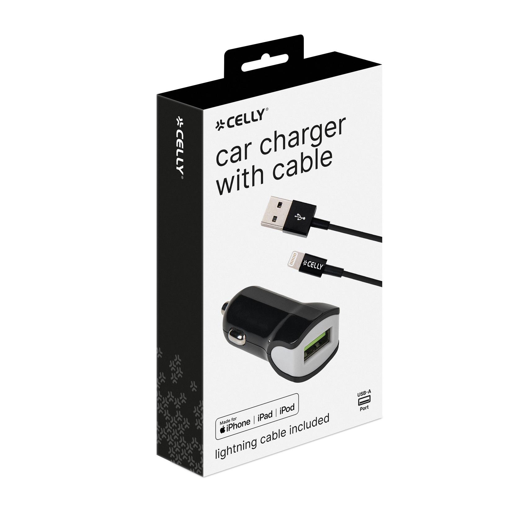 Celly CCUSBLIGHT - Adattatore alimentazione per auto - 2.4 A (Lightning)