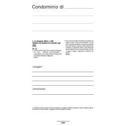 Data Ufficio - Libro dei verbali delle riunioni di condominio (con preambolo prestampato) - 80 pagine - 310 x 245 mm