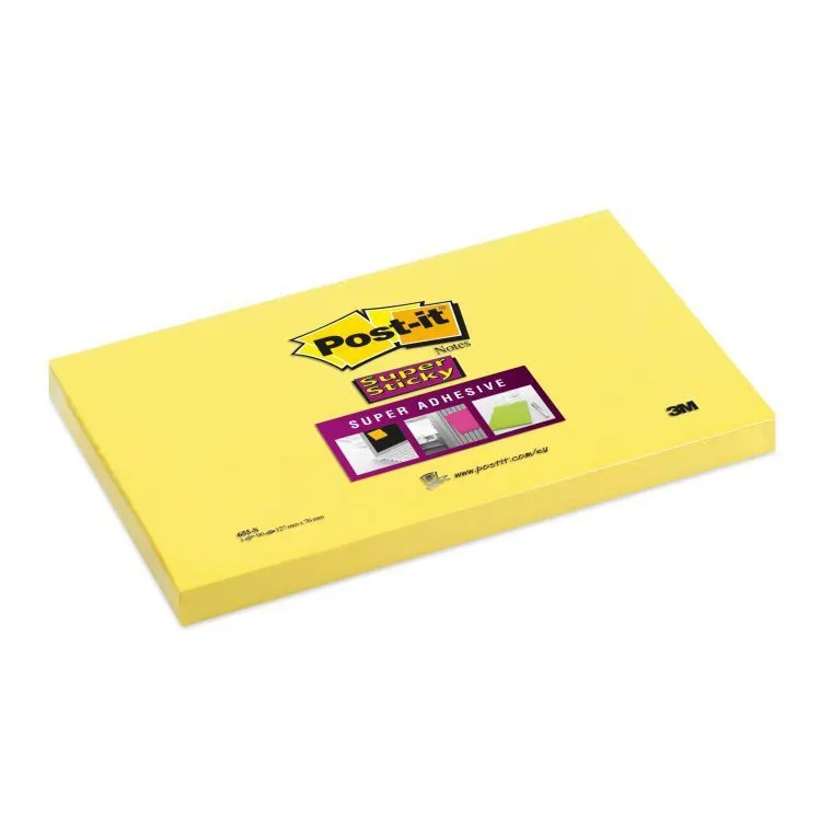 Blocco foglietti Post-it Super Sticky - 655-S - 76 x 127 mm - giallo oro - 90 fogli - Post-it