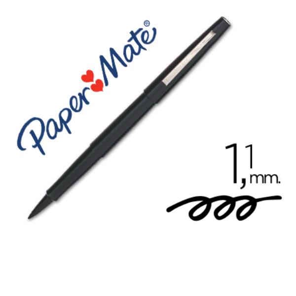 Paper Mate FLAIR ORIGINAL - Penna punta in fibra - nero - inchiostro base acqua - 1 mm - medio (pacchetto di 12)