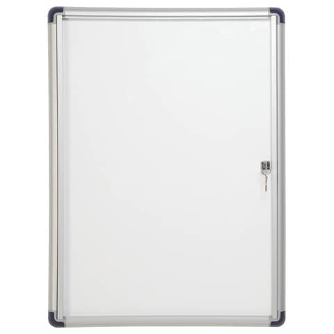 Bi-Office Enclore Budget - Lavagna integrata - 490 x 664 mm - 4 x A4 - acciaio laccato - magnetica - bianco - cornice in alluminio