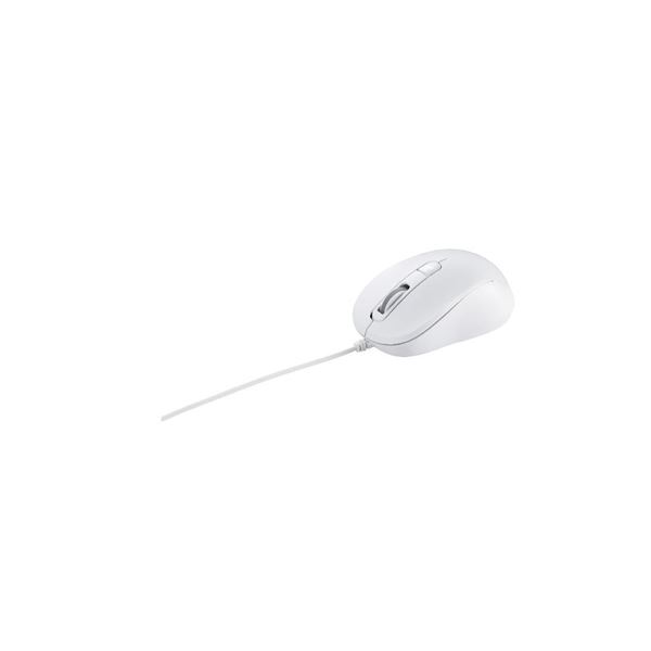ASUS MU101C Blue Ray Silent - Mouse - per destrorsi e per sinistrorsi - ottica - 3 pulsanti - cablato - USB - bianco