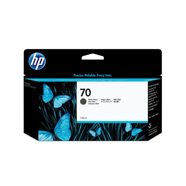 HP 70 - 130 ml - nero opaco - originale - DesignJet - cartuccia d'inchiostro - per DesignJet HD Pro MFP, SD Pro MFP, Z2100, Z3100, Z3100ps, Z3200, Z3200ps, Z5200, Z5400