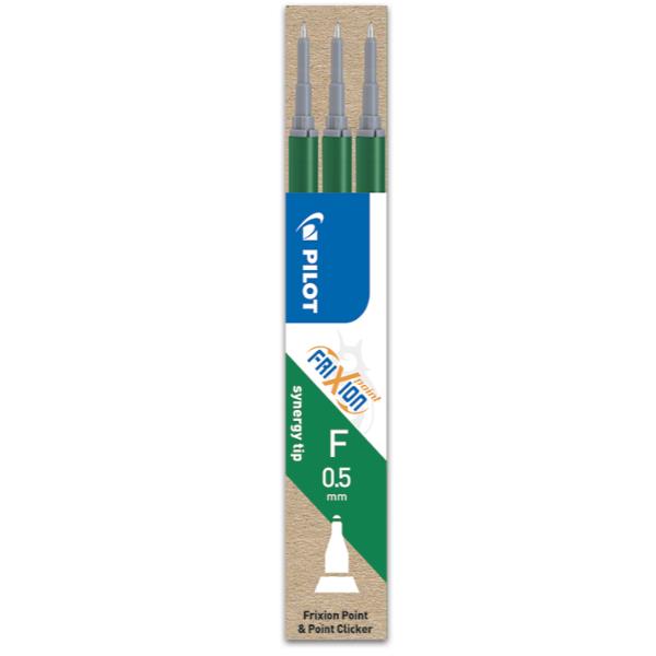 Pilot FriXion Point - Refill - verde - inchiostro gel - 0.5 mm - fine (pacchetto di 3)