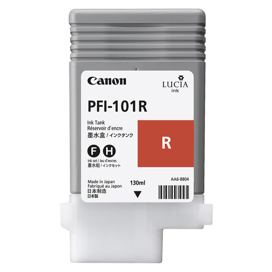 Canon LUCIA PFI-101 R - 130 ml - rosso - originale - serbatoio inchiostro - per imagePROGRAF iPF5000, iPF5100, iPF6100, iPF6200