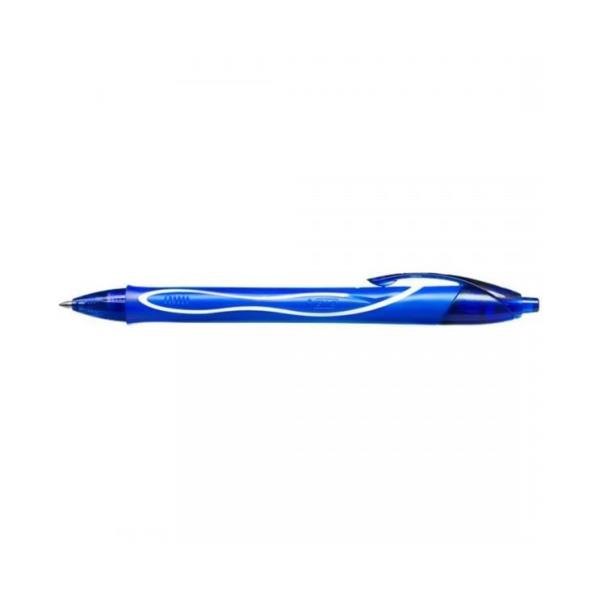BIC Gel-ocity QuickDry - Penna a sfera - blu - inchiostro gel - 0.7 mm - medio - retrattile (pacchetto di 12)