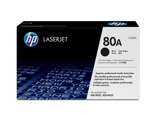 HP 80A - Nero - originale - LaserJet - cartuccia toner (CF280A) - per LaserJet Pro 400 M401, MFP M425