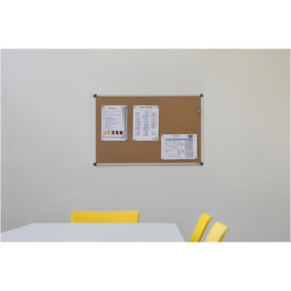 Bi-Office Maya - Bacheca - montabile a parete - 900 x 600 mm - sughero - non magnetico - naturale