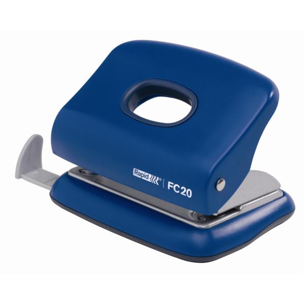 Rapid Fashion FC20 - Perforatore - 20 fogli / 2 mm - metallo, plastica ABS - blu acqua