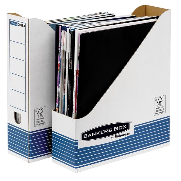 Bankers Box - Portariviste - per A4 - bianco, blu