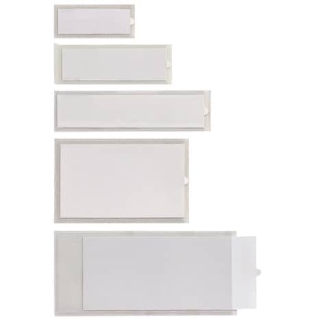 SEI IESTI A4 C.R. - Porta etichette - per 65 x 140 mm - trasparente (pacchetto di 100)