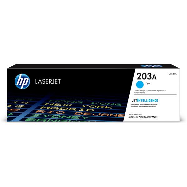 HP 203A - Ciano - originale - LaserJet - cartuccia toner (CF541A) - per Color LaserJet Pro M254dw, M254nw, MFP M280nw, MFP M281cdw, MFP M281fdn, MFP M281fdw