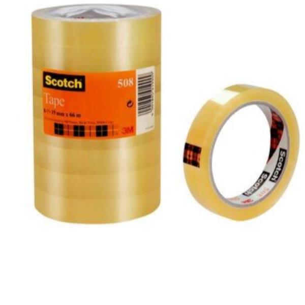 Nastro adesivo 508 - 19 mm x 66 m - PP - trasparente - Scotch - torre 8 rotoli