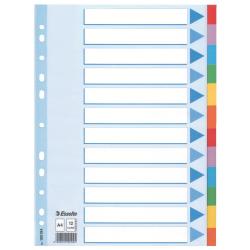 Esselte - Divisorio - 12 parti - per A4 - con schede - per P/N: 46571
