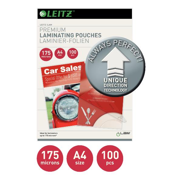 Leitz - Brillante, cristallino - A4 (210 x 297 mm) rivestimento di plastificazione