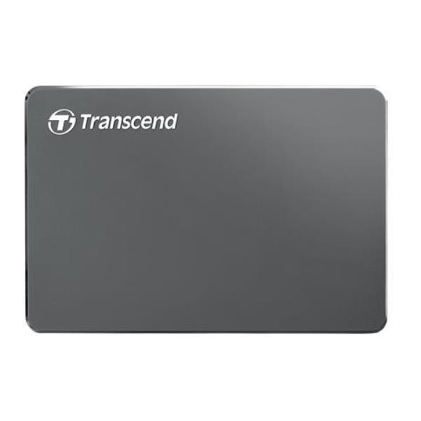 Transcend StoreJet 25C3 - HDD - 1 TB - esterno (portatile) - 2.5" - USB 3.0 - grigio ferro
