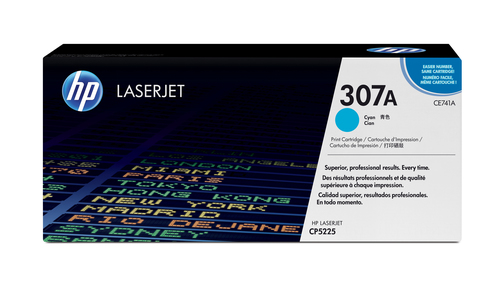 HP 307A - Ciano - originale - LaserJet - cartuccia toner (CE741A) - per Color LaserJet Professional CP5225, CP5225dn, CP5225n