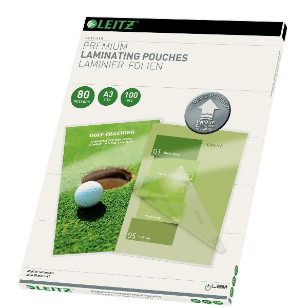 Leitz - Brillante, cristallino - A3 (297 x 420 mm) rivestimento di plastificazione