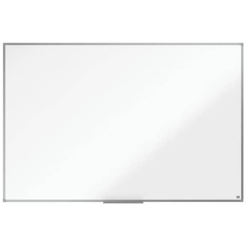 Nobo Basic - Lavagna bianca - montabile a parete - 1500 x 1000 mm - acciaio - magnetica - bianco - cornice in alluminio