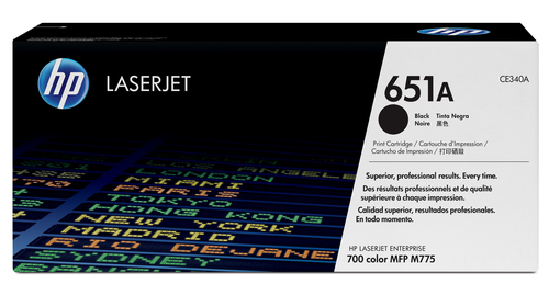 HP 651A - Nero - originale - LaserJet - cartuccia toner (CE340A) - per Color LaserJet Enterprise MFP M775dn, MFP M775f, MFP M775z, MFP M775z+