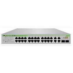 Allied Telesis AT FS750/28 WebSmart - Switch - gestito - 24 x 10/100 + 2 x 10/100/1000 + 2 x combo Gigabit SFP - desktop, montabile su rack