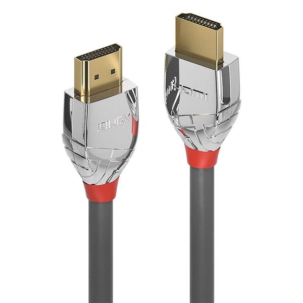 Lindy Cromo Line - Cavo HDMI con Ethernet - HDMI maschio a HDMI maschio - 2 m - tripla schermatura - grigio - supporto 4K
